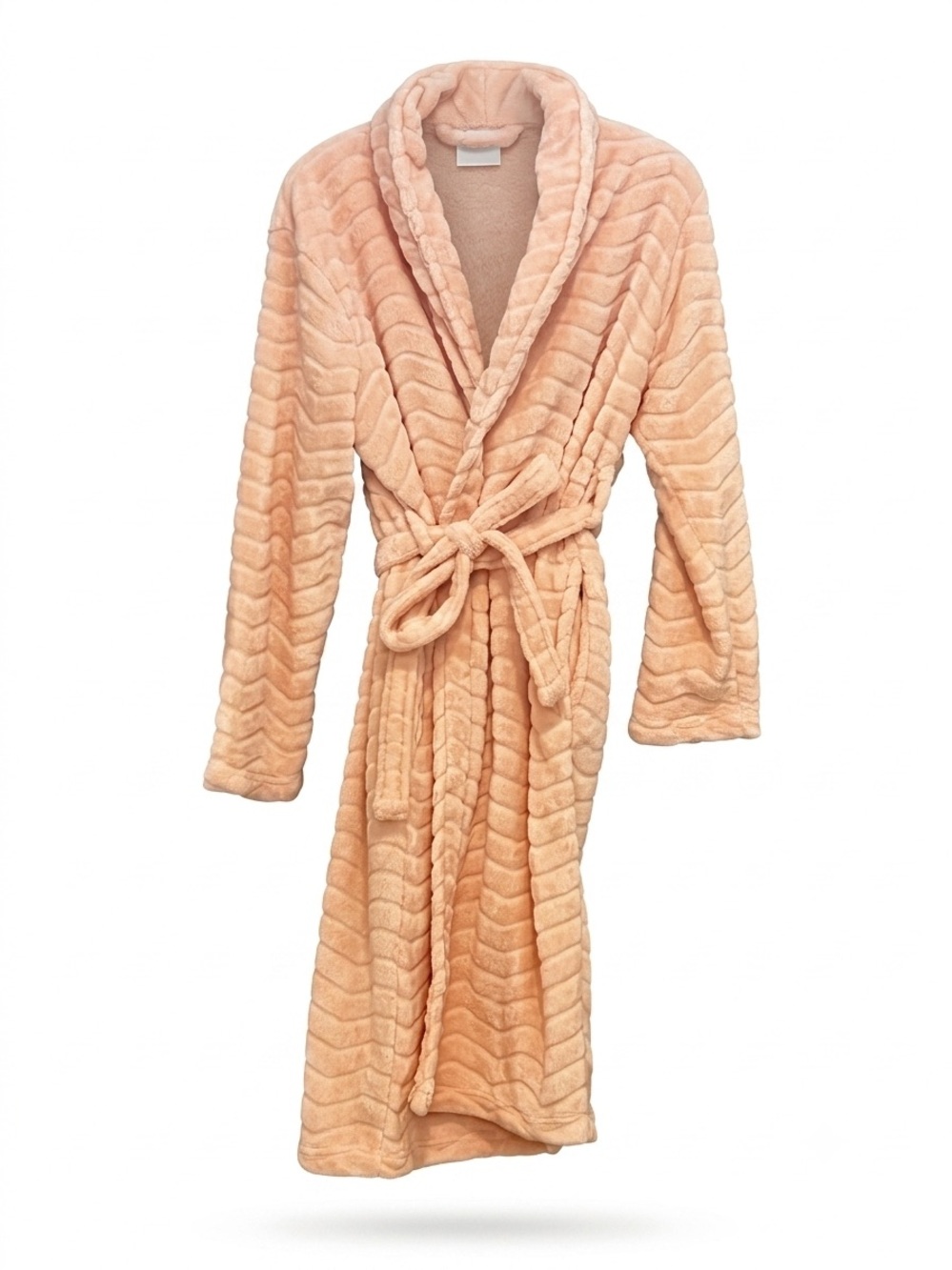 Plush Quilted Bathrobe for Women - Pink - Picture 2 of 5